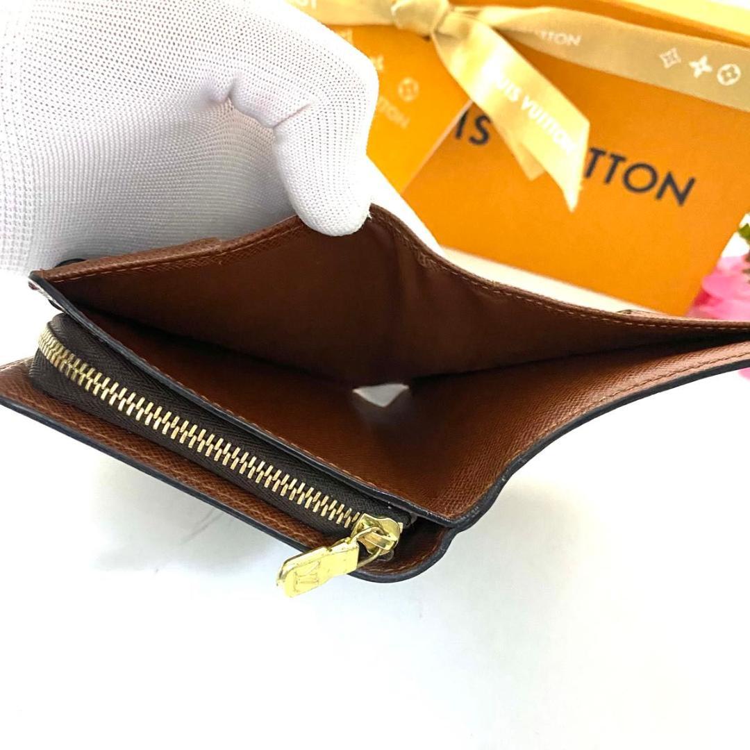 ルイ ヴィトン◎コンパクトジップ 二つ折り財布 ラウンドファスナー モノグラム