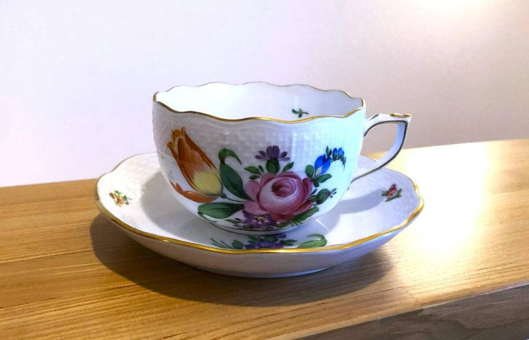 HEREND ヘレンド チューリップの花束 ブーケ ティーカップ&ソーサー