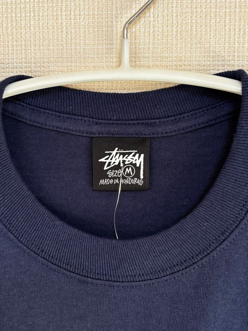 Stussy Tシャツ ワールドツアー ネイビー グラフィックT ユニセックスM