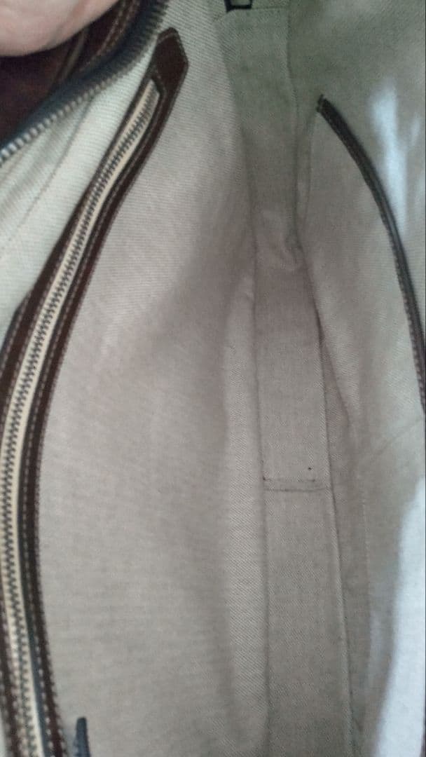 フランチェスコベニーニョ レザー ブリーフケース ブラウン 2室