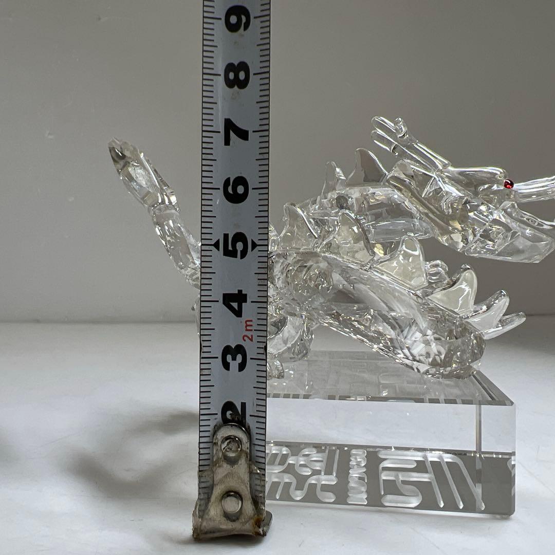 スワロフスキー ドラゴン 置物 共箱 幅11.5㎝ 東な7-1221☆1F