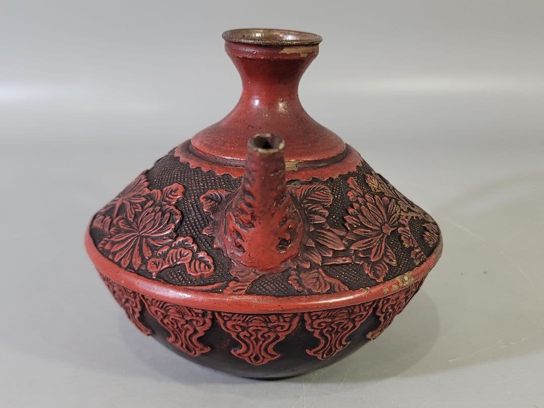 DT628 古美術 仿堆朱 陶製 水注 瓶 文房具 - メルカリ