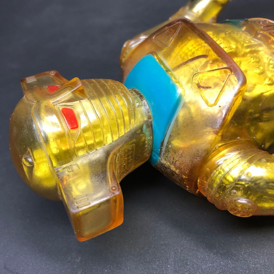 当時物ブルマァク レッドバロン ソフビ 記名あり 昭和レトロ クリアー