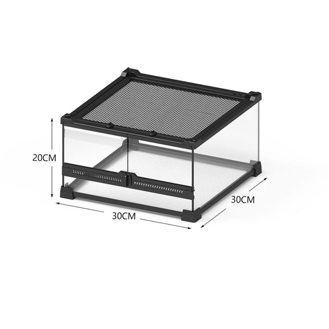 爬虫類ケージ 50×30×25②台 ストッパー付属 付木、配線穴なし 天固 全コ