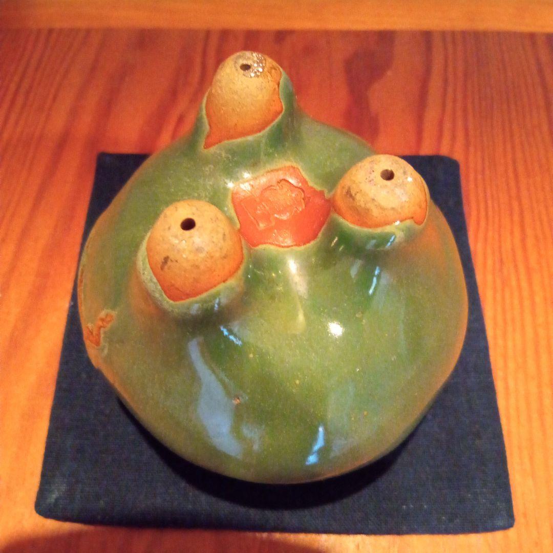 希少作(幻】 真作 法正寺 (法勝寺:板窯) 香炉 彫刻模様(火舎