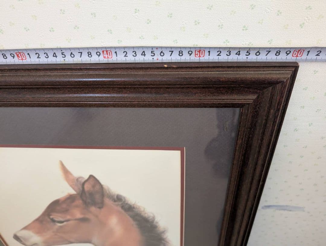 馬の肖像画 ダークブラウンフレーム 158/3500