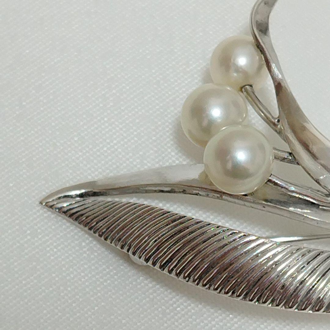 MIKIMOTO ミキモト パール シルバーブローチ