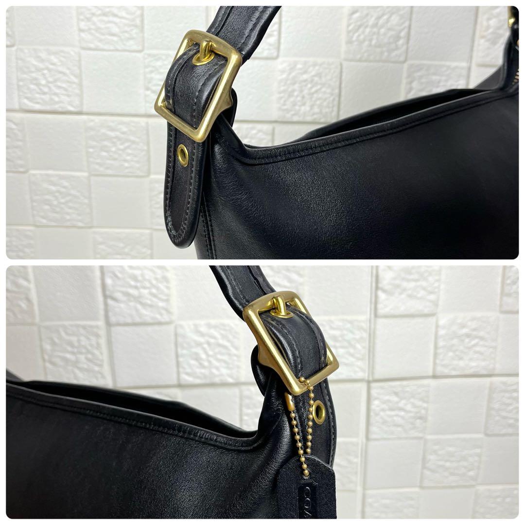 ✨極美品✨☘️オールドコーチ☘️✨ワンショルダー✨グラブタンレザー✨XLサイズ✨黒✨