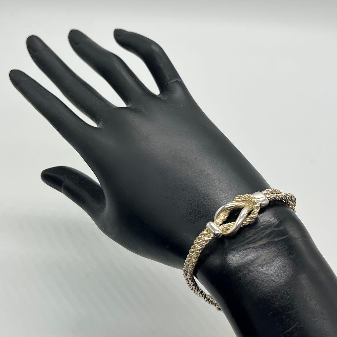 ティファニー TIFFANY ダブルロープセンターノット ブレスレットSV925