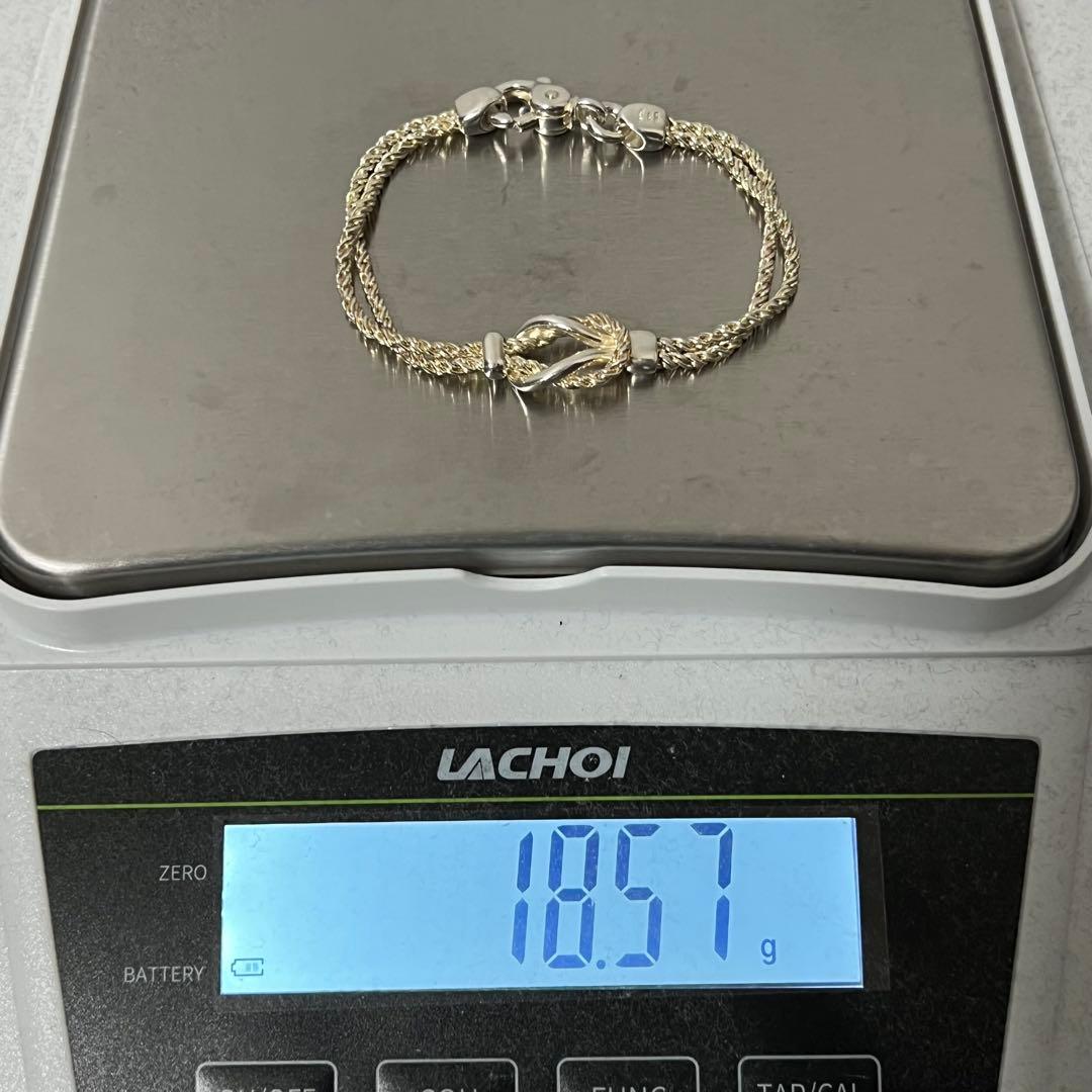 ティファニー TIFFANY ダブルロープセンターノット ブレスレットSV925