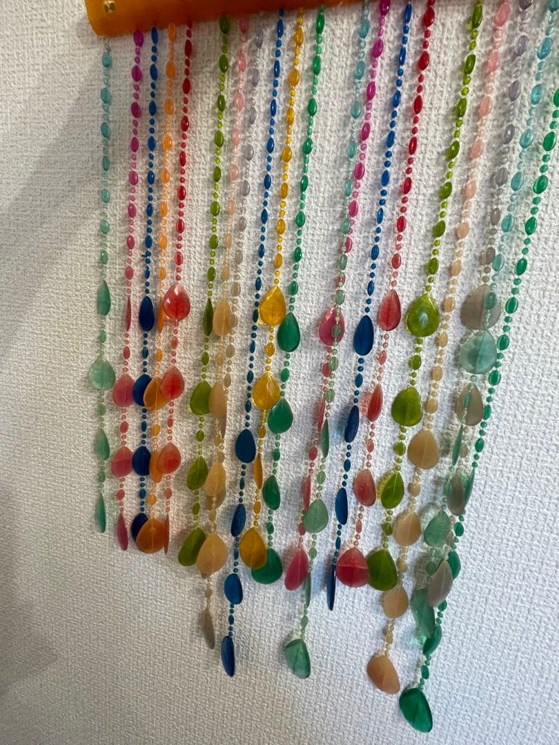 昭和レトロ プラスチックのれん 簾 暖簾 レトロポップ 当時物 カラフル