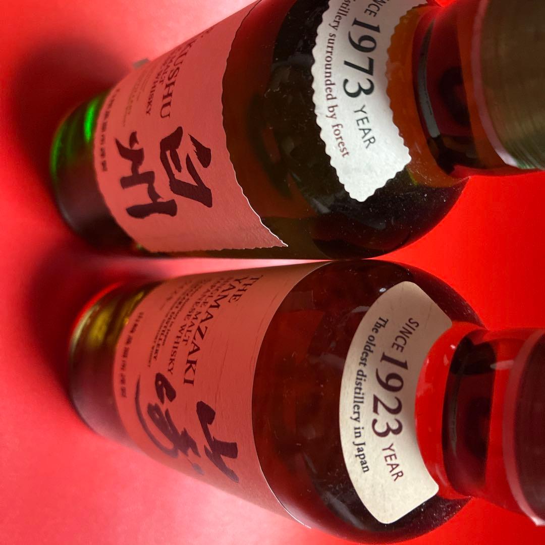 未開栓】山崎2本・白州 2本 シングルモルトウイスキー セット 各180ml