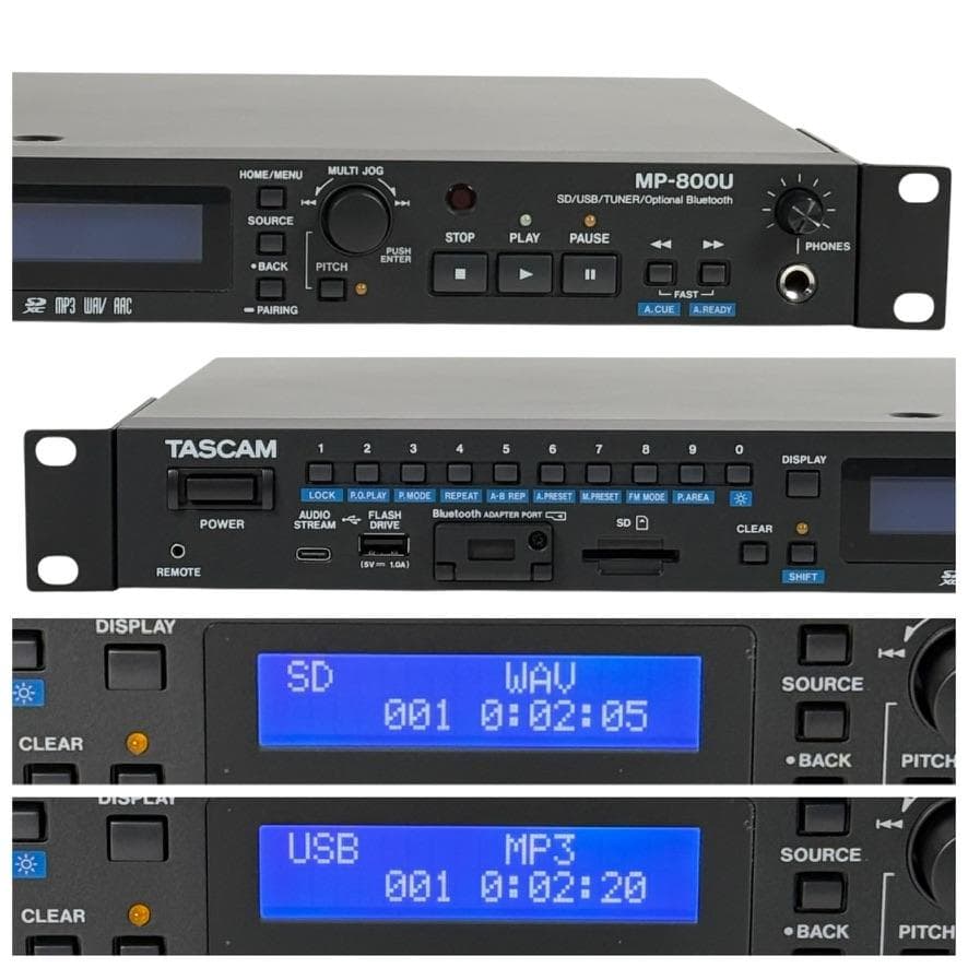 TASCAM MP-800U SD/USB DAC/FMチューナー搭載プレーヤー