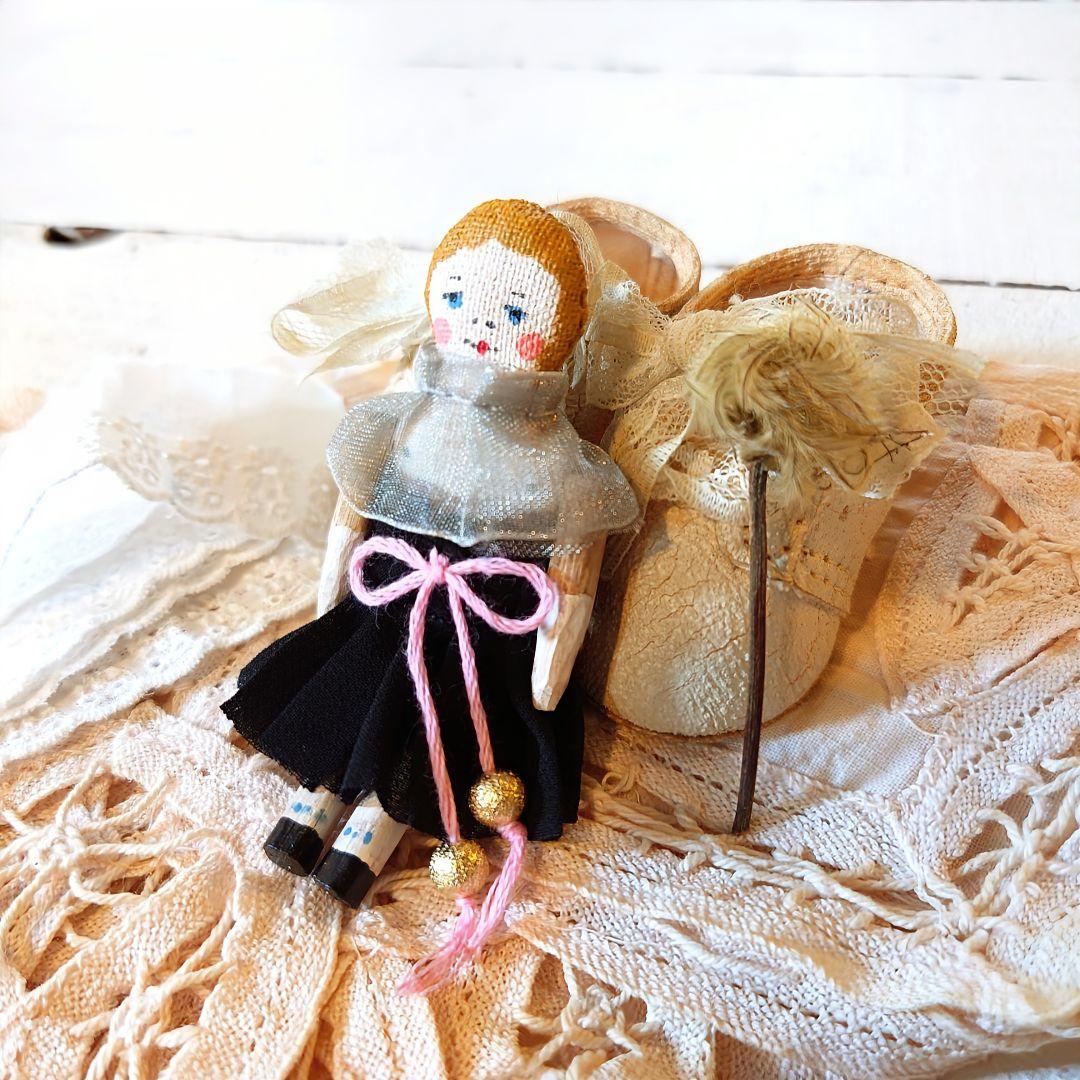 ミニチュア ペグドール ハンドメイド ⑰ アンティーク風 アーミッシュ