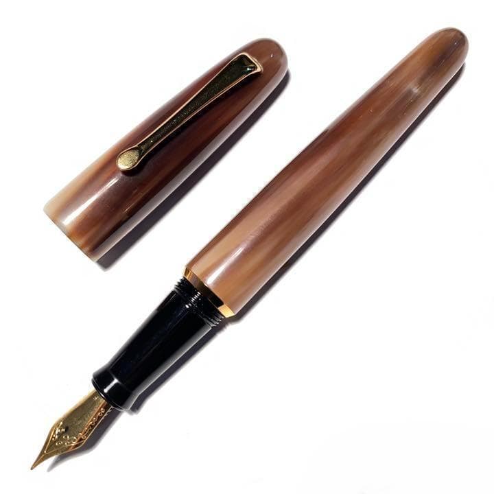 稀少】OPUS88 刀型 水牛角軸 超大型 万年筆 Jowoペン先 細字 新品 OPUS