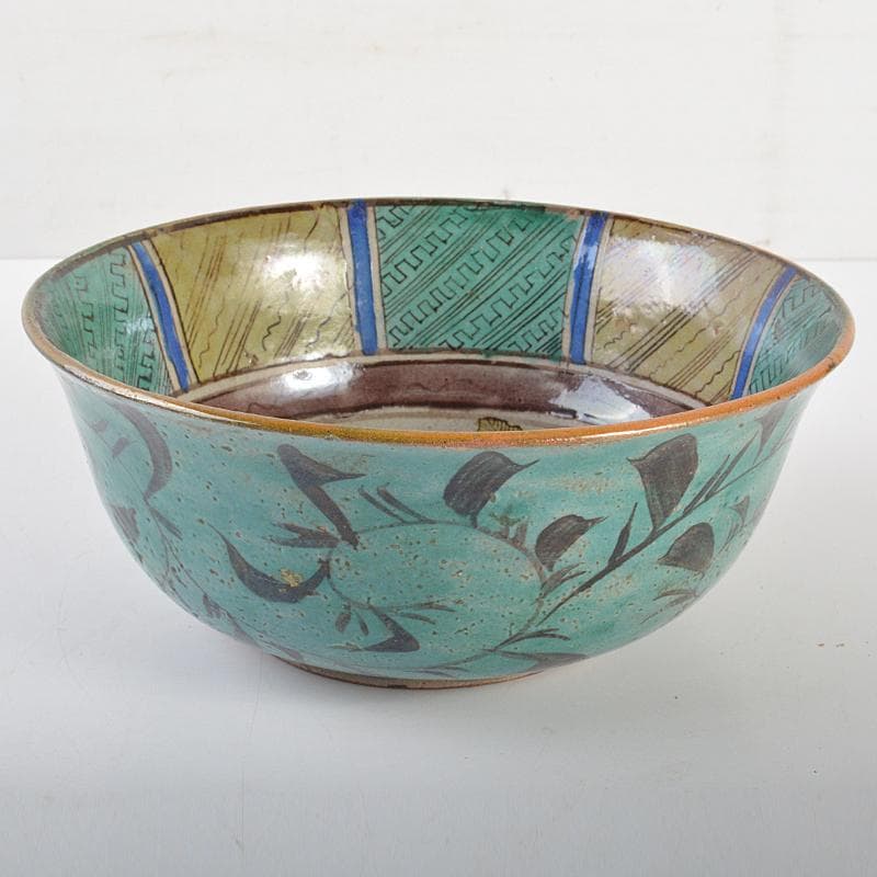 九谷焼 古九谷 青手九谷 草文 菓子鉢 時代箱付 V R7129の通販はau PAY