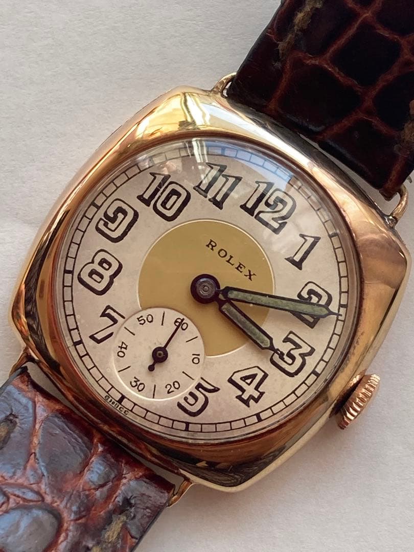 zinzin ロレックス　1930年代 金無垢　メンズ29mm希少 アンティーク