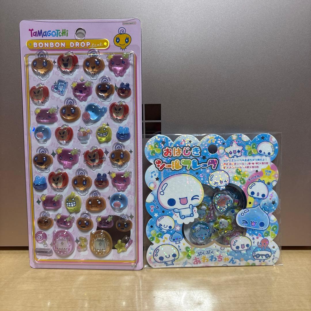 正規品】めめっち ボンドロ あわわちゃんおはじきシール 2点セット