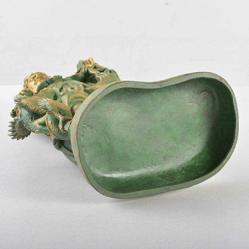 大仏師 松久宗琳作 ブロンズ 不動明王像 仏像 高さ約30.5cm HR5874