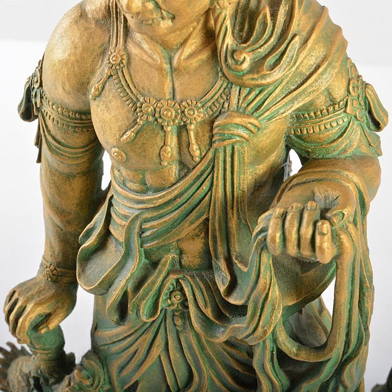 大仏師 松久宗琳作 ブロンズ 不動明王像 仏像 高さ約30.5cm