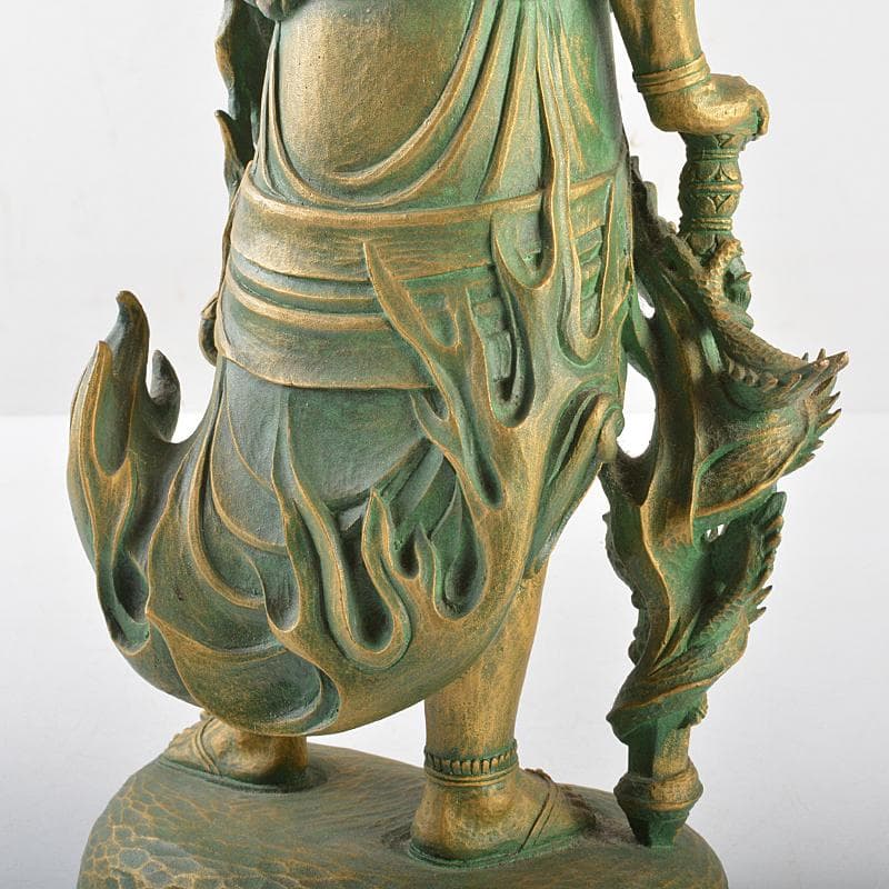 大仏師 松久宗琳作 ブロンズ 不動明王像 仏像 高さ約30.5cm HR5874