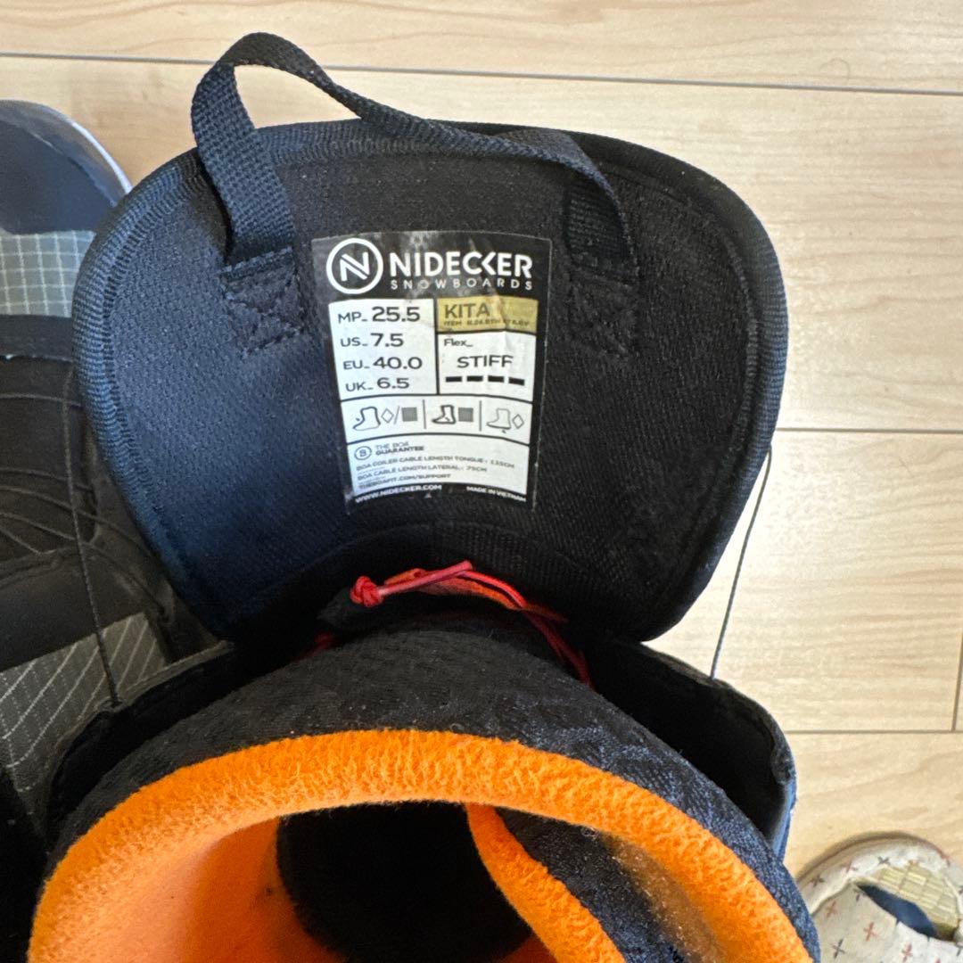 ほだか BOAシステム スノーボードブーツ ブラック/オレンジ