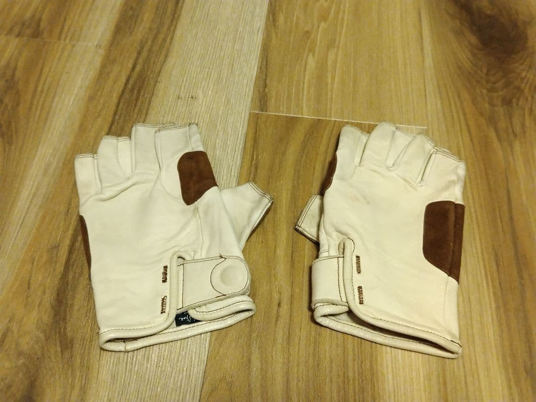 08awナンバーナインレザーフィンガーレスグローブ手袋numbernine