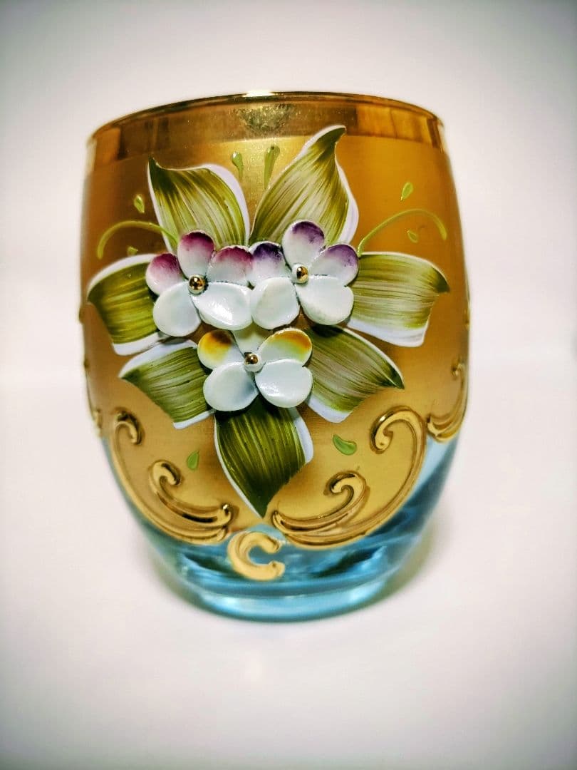 イタリアムラーノ•ベネチアングラスミラートレイ＆ベネチアングラス