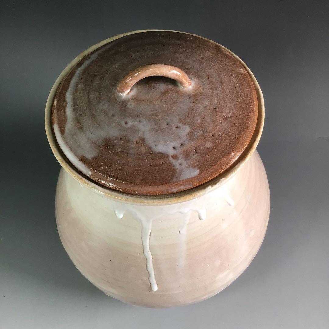 R323 水指 『萩焼』『塔陶山 平野教道造』 共箱 茶道具