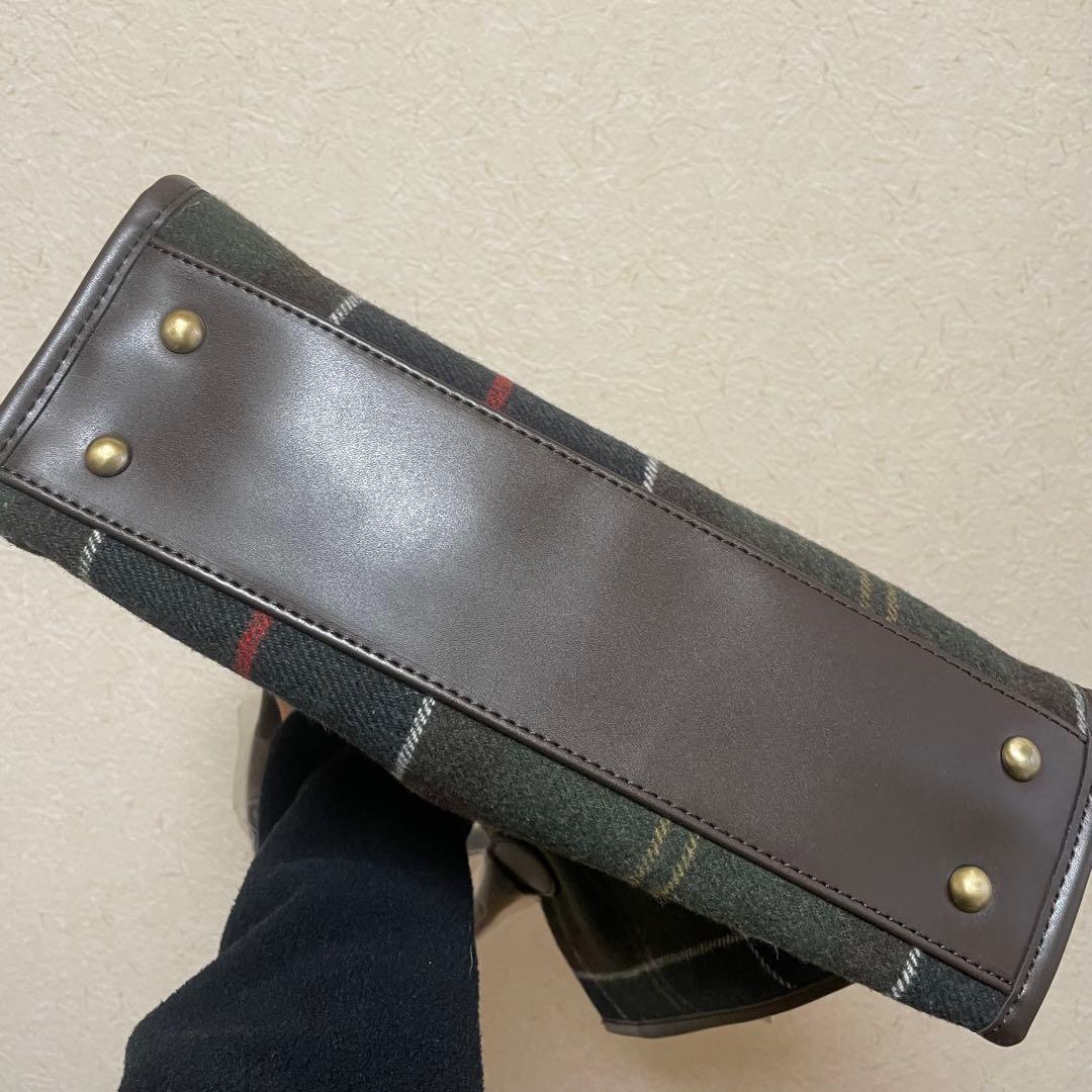 バブアー タータンチェック ハンドバッグ