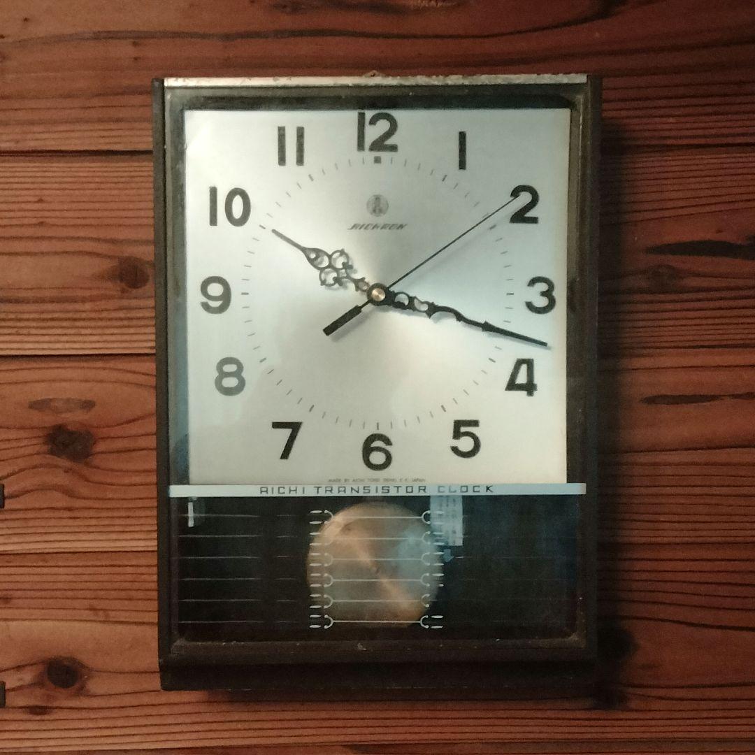 【動作品】愛知時計 掛け時計 振り子時計 昭和レトロ アンティーク レア文字盤