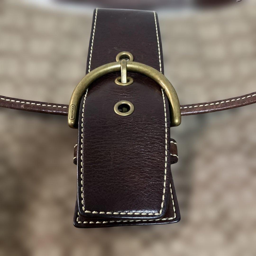 K*o様 COACH ワンショルダー ホーボー キャンバス×レザー ×スエード