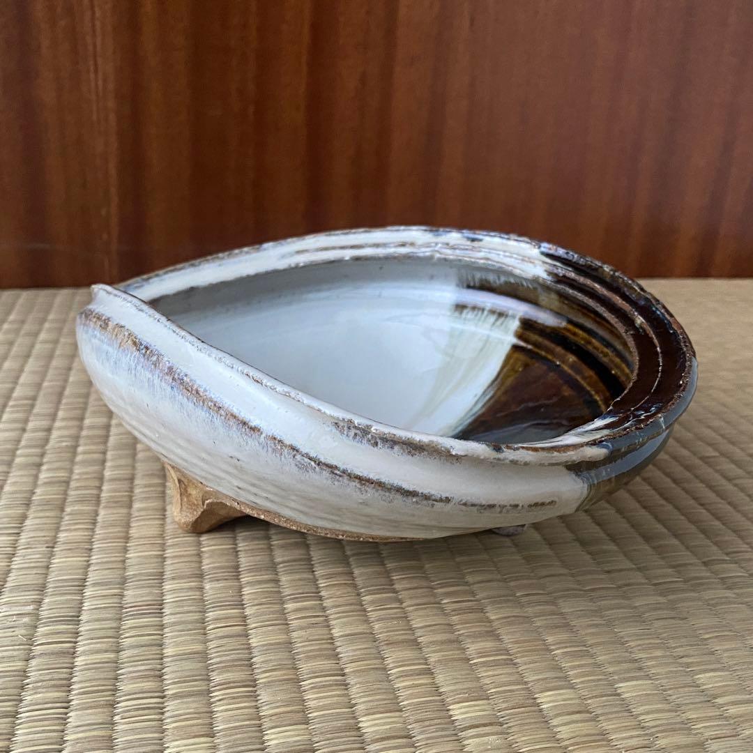 美品 未使用 唐津焼 岡本作礼造 【朝鮮唐津】 鮑型 脚付鉢 共箱 - メルカリ