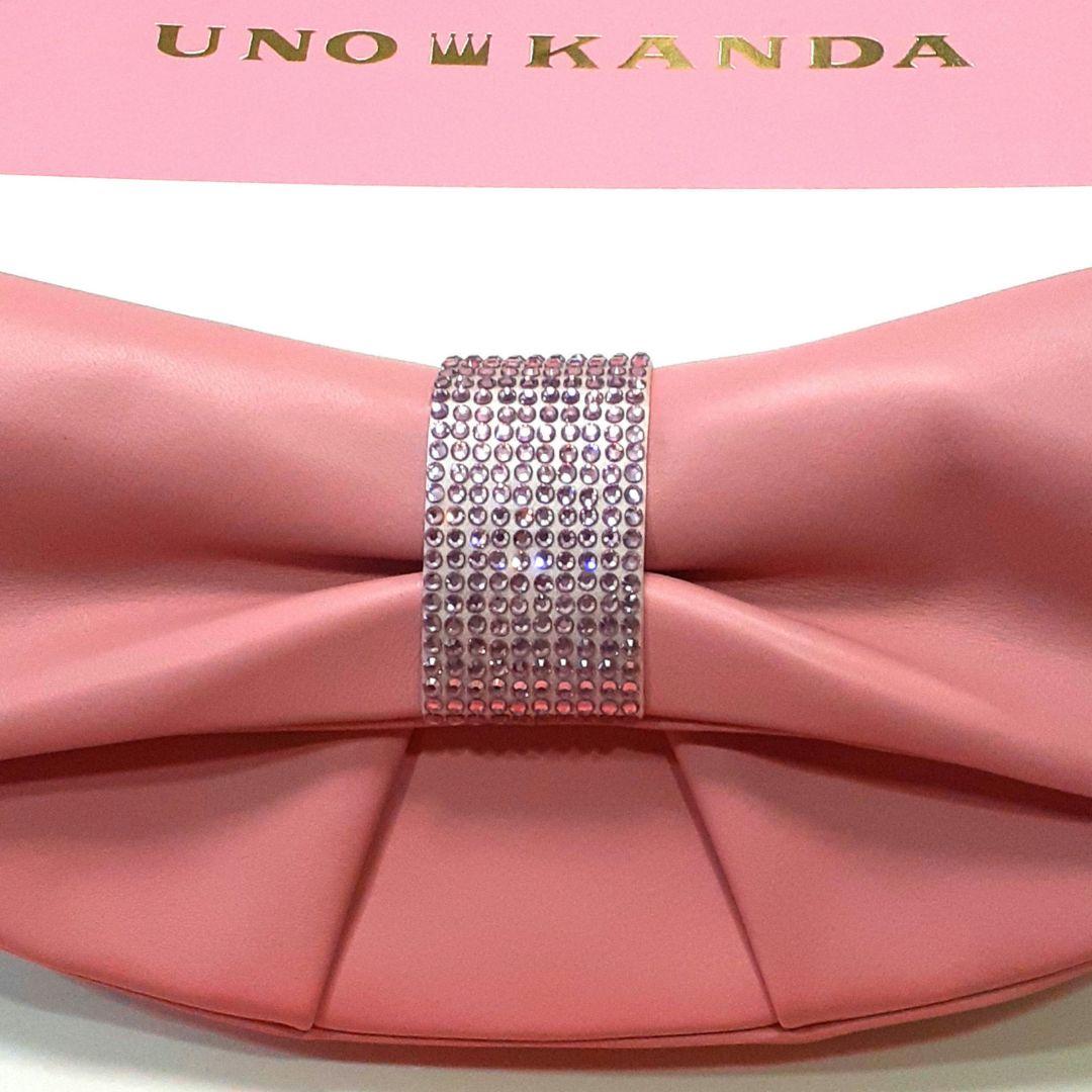 UNO KANDA ピンク リボン クラッチバッグ