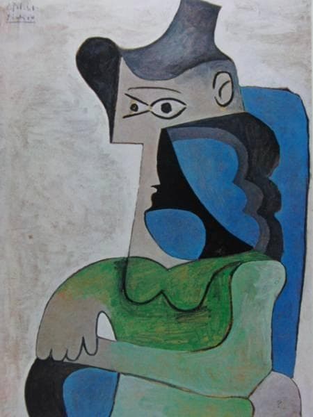 ピカソ、帽子をかぶった女、希少画集画、新品額装付 - メルカリ