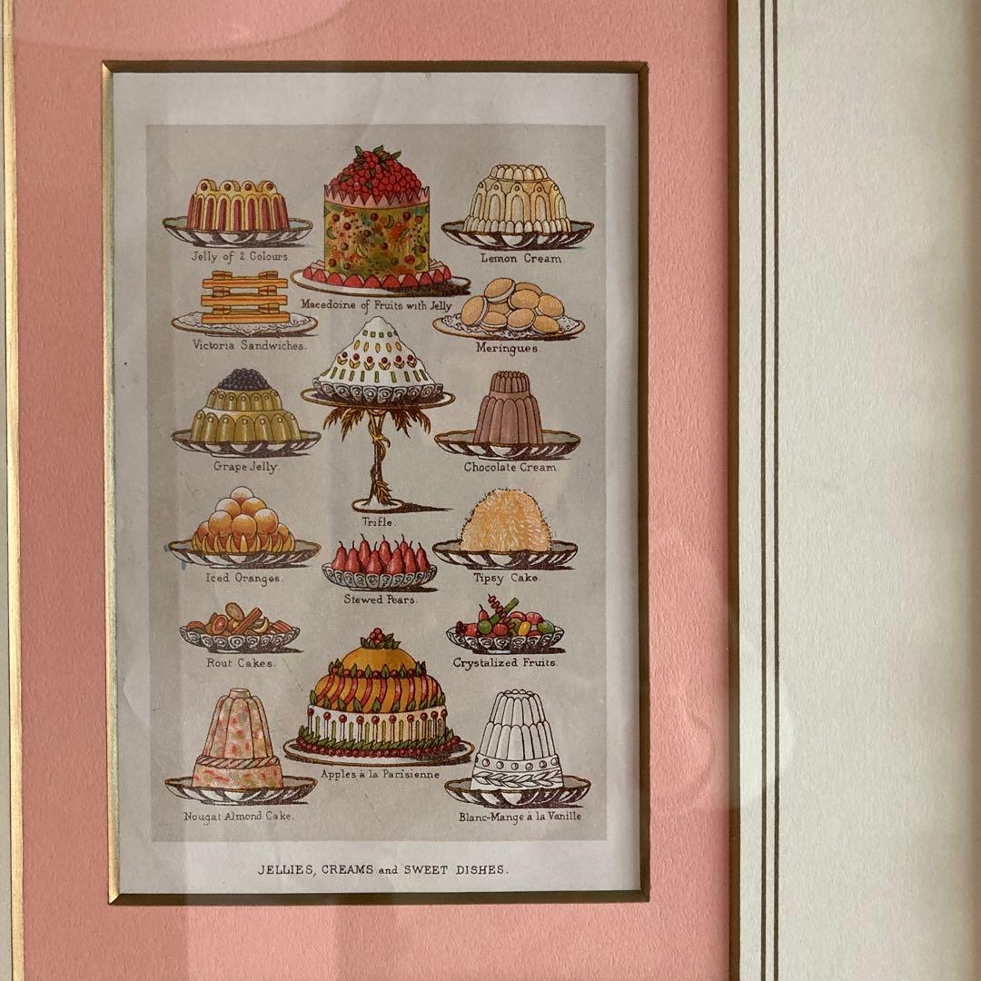 西武骨董市 リトグラフ 額付き アンティーク Mrs.ビートン 壁掛け