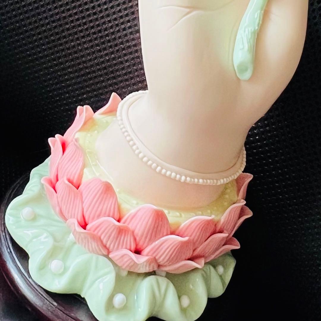 ☆新品中国徳化作家物作品陶器観音様の御手☆オブジェ大幅値下げ送無