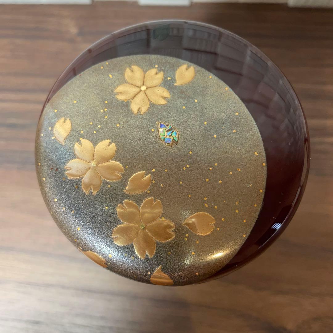 茶道】大棗 夜桜蒔絵 吉田華正