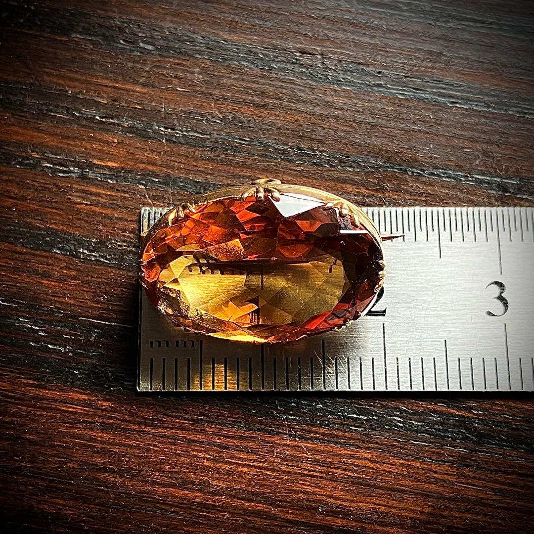 k10 イギリス ジョージアン シトリンブローチ