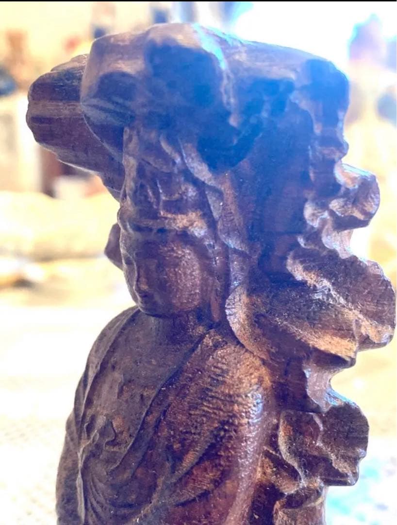 フランス購入アンティーク仏像木彫り？樹脂製？ビンテージヴィンテージ