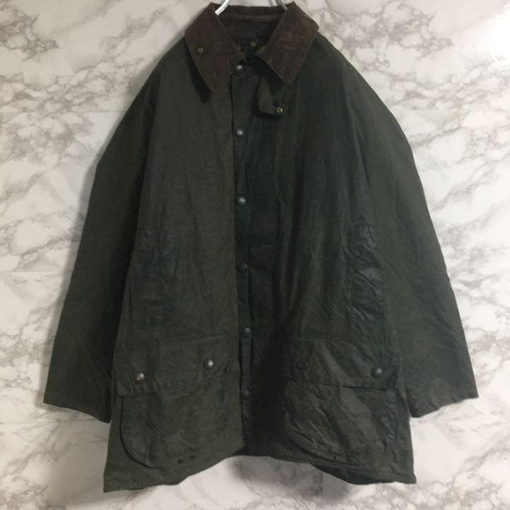 バブアー ビューフォート オイルドジャケット 襟コーデュロイ カーキ