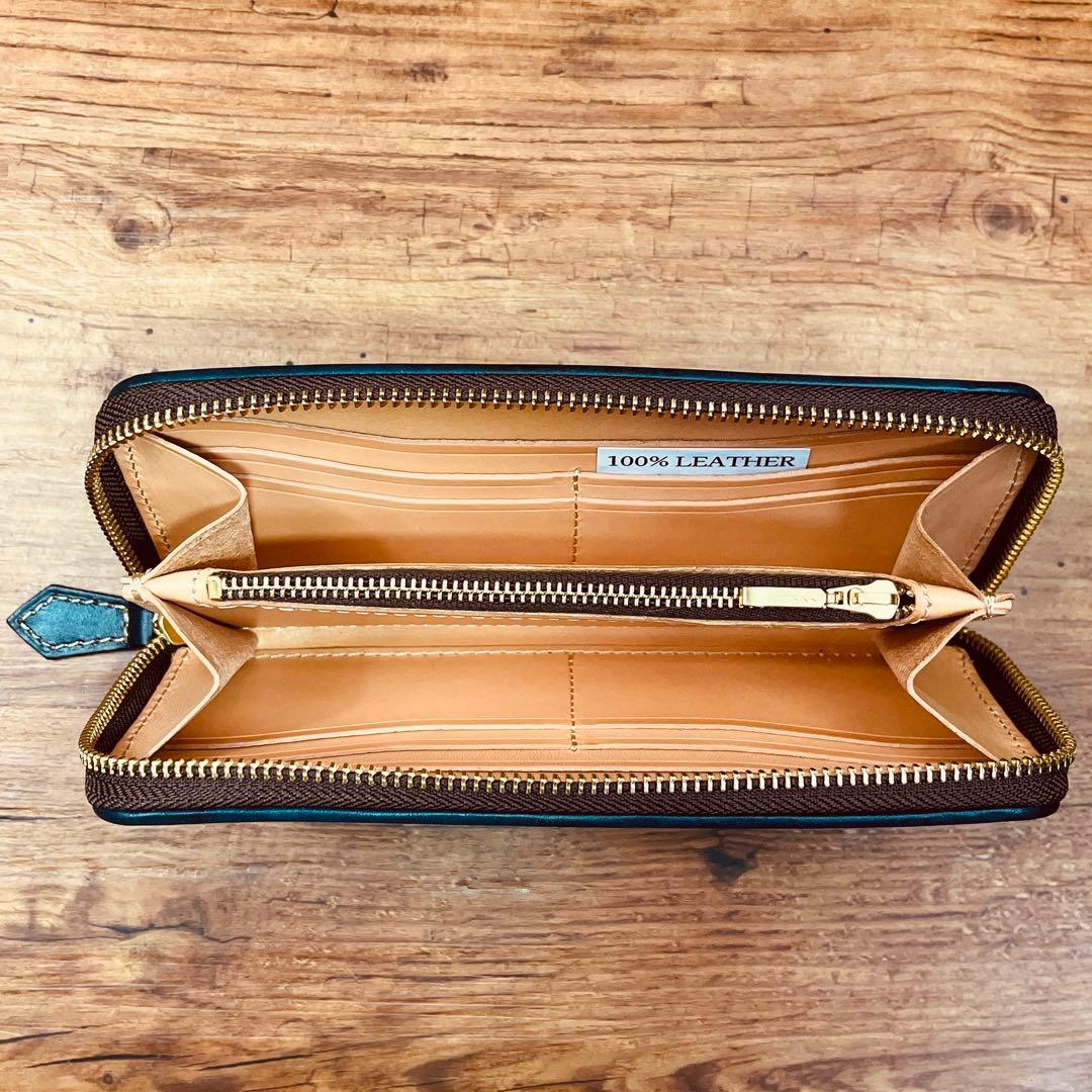 メンズ 長財布 本革 ラウンドファスナー メンズ 長財布 財布 栃木レザー