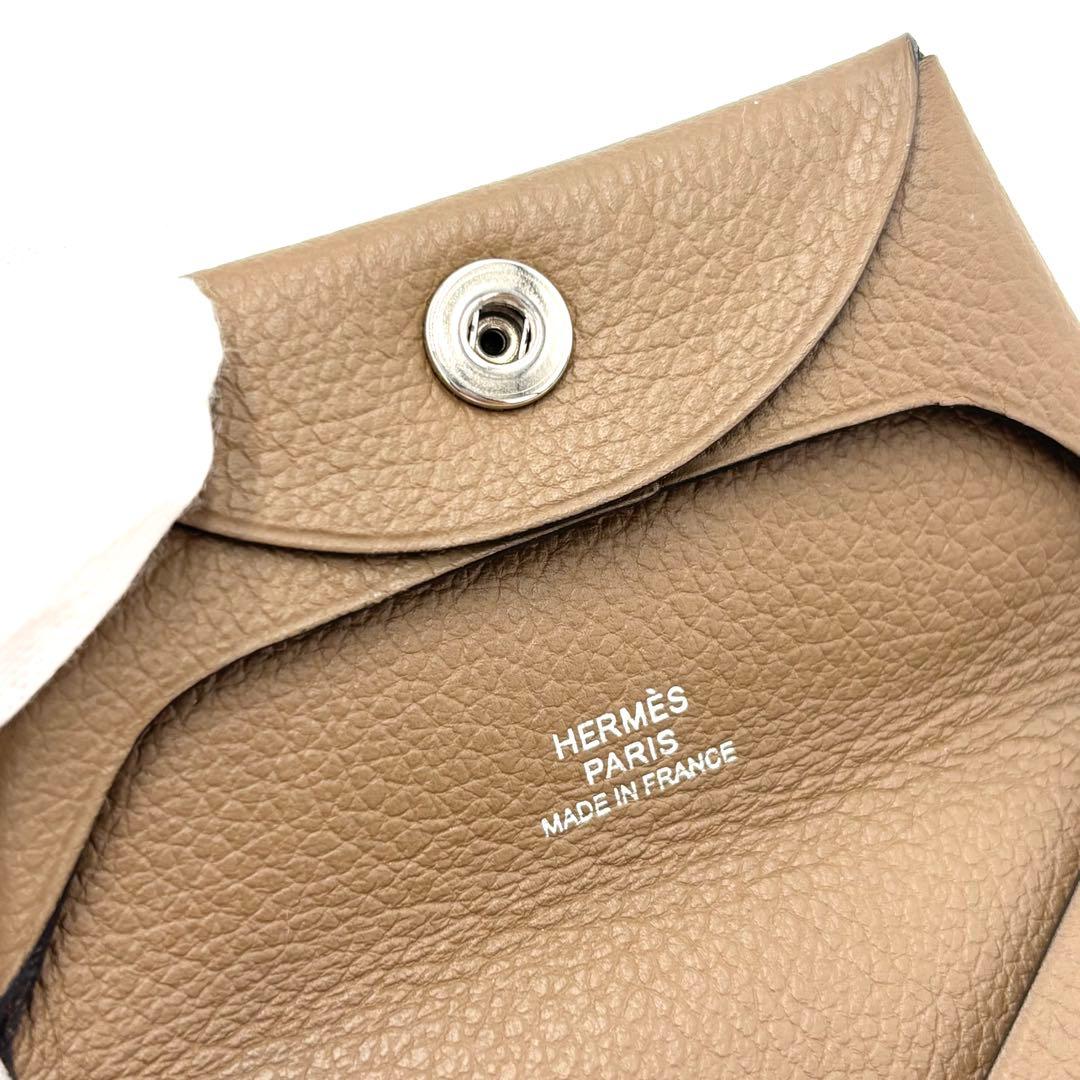 美品✨HERMES バスティア シェーブル D刻 エトゥープ ケース