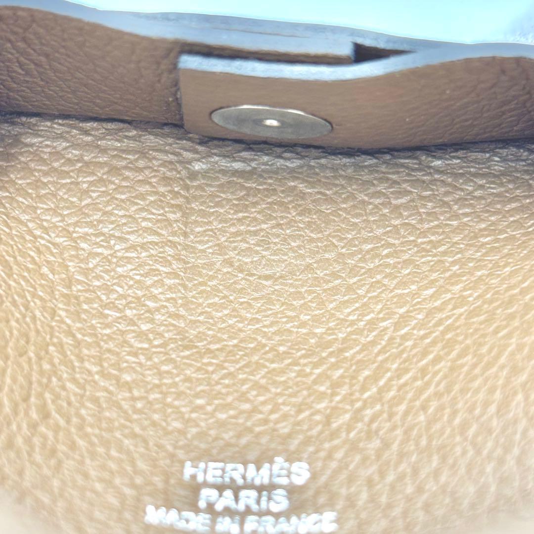 美品✨HERMES バスティア シェーブル D刻 エトゥープ ケース