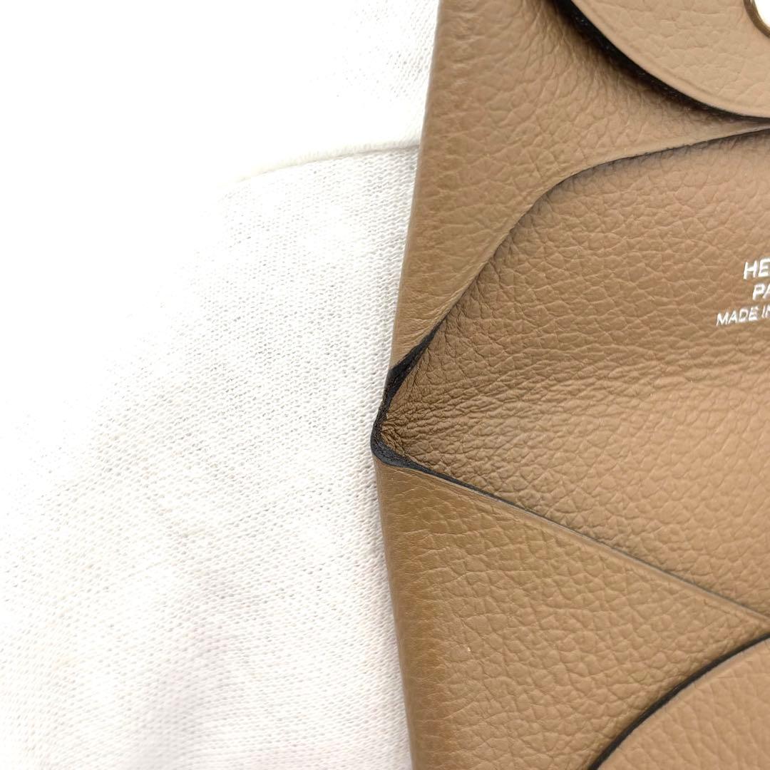 美品✨HERMES バスティア シェーブル D刻 エトゥープ ケース