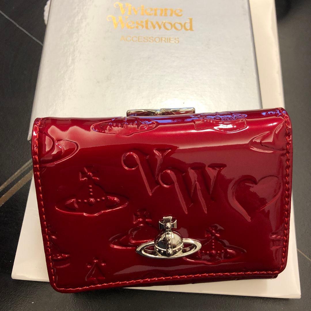 y プロフ必読 Vivienne Westwood 赤 三つ折り財布