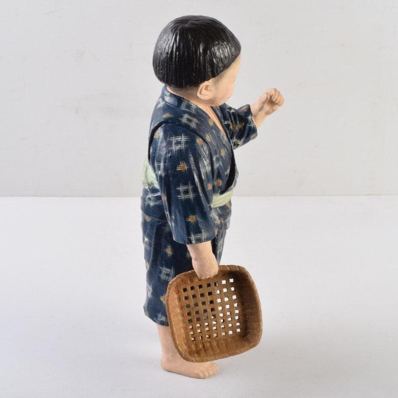 博多人形 陶人形 童 男の子 置物 時代箱 C 8739A 寿の舞«博多