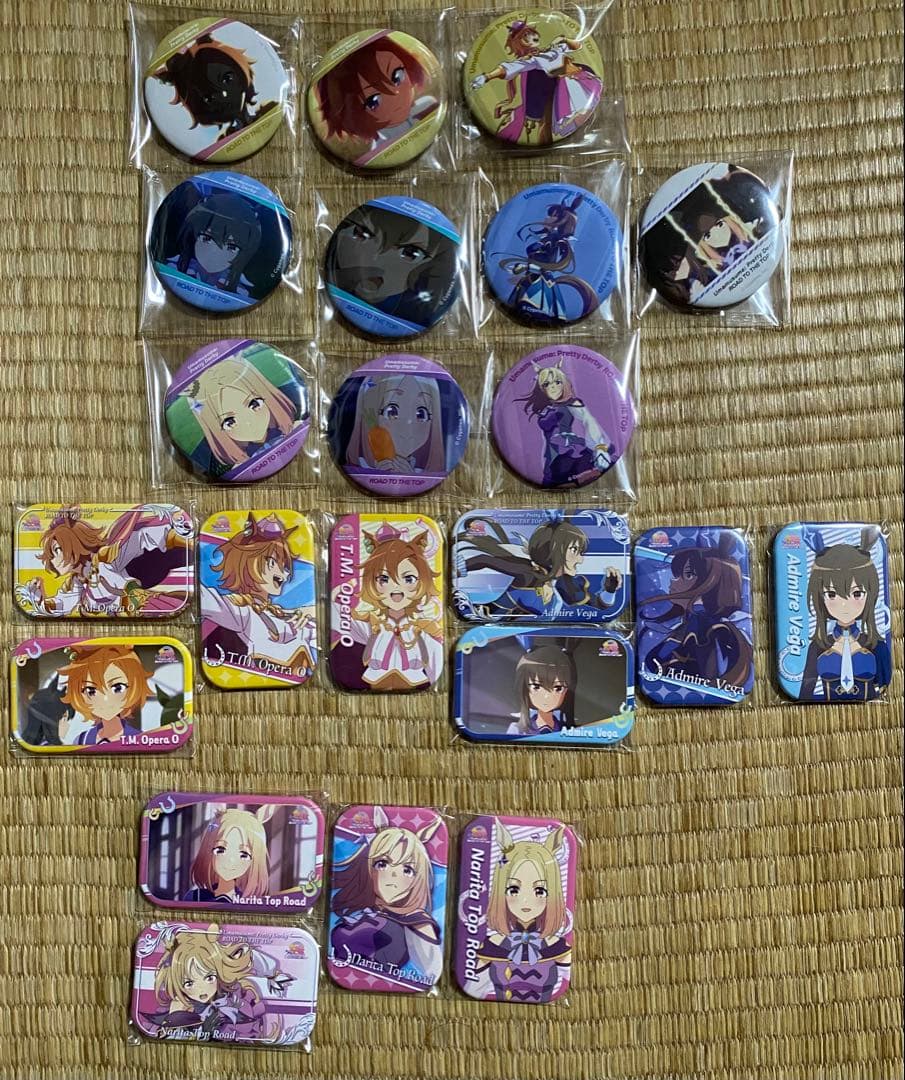 ウマ娘 ナリタトップロードテイエムオペラオーアドマイヤベガ缶バッジ