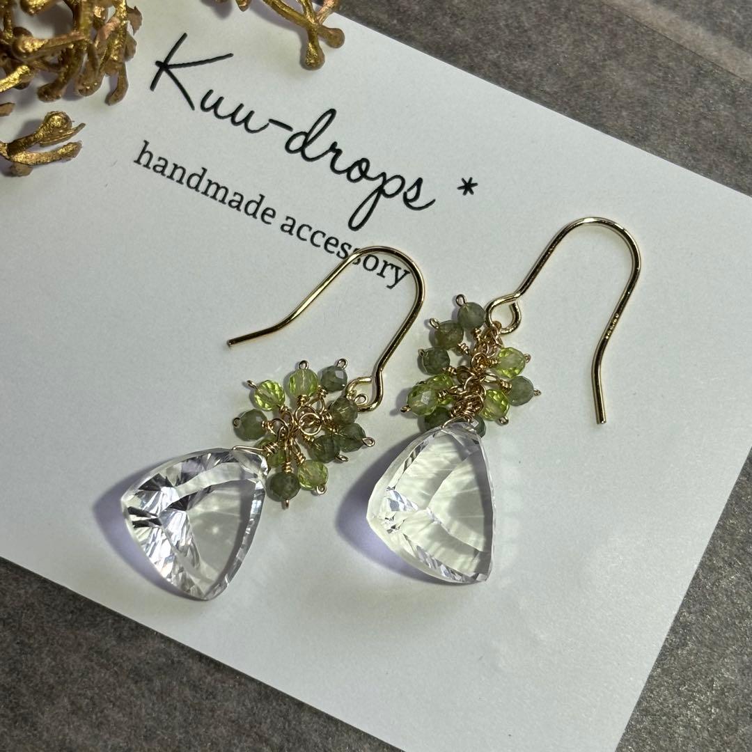 【専用です】14kgf✴︎クロムダイオプサイトブレスレット・水晶サファイアピアス