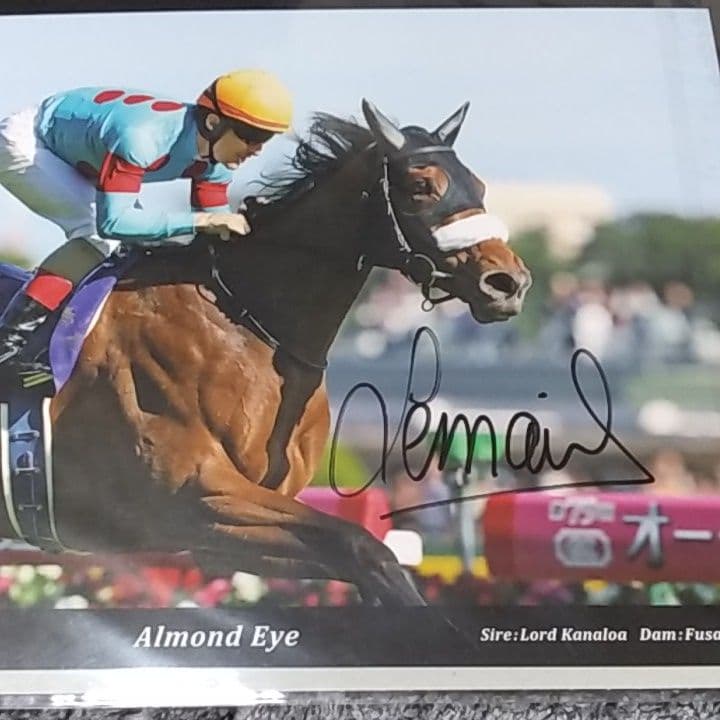 アーモンドアイ オークス ルメール騎手 直筆サイン入りフォト